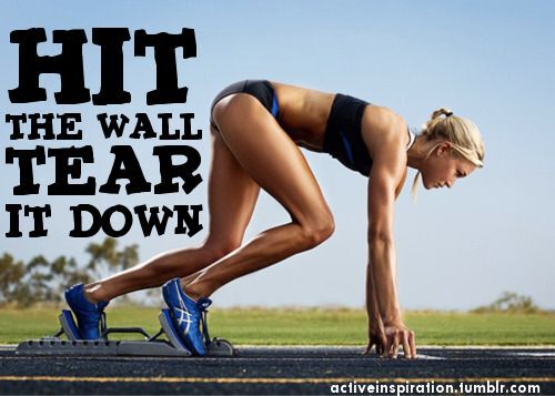 Running the marathon - Hit the wall, Tear it down